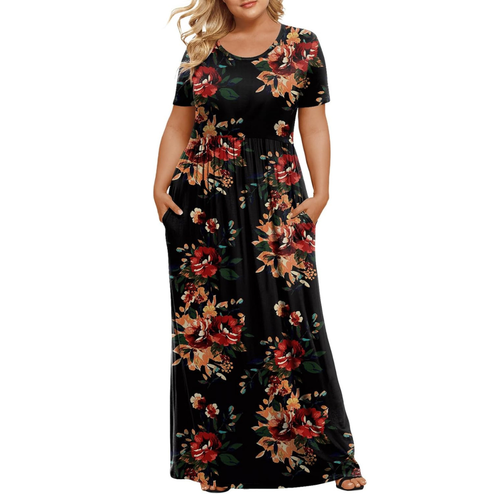 Summer And Short Sleeve Casual Maxi Dress Dresses For Women