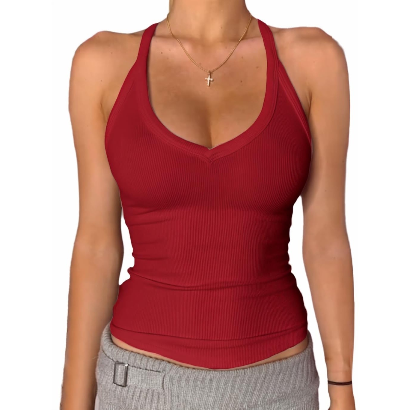 Fitted Basic Cami Tank Top For Women