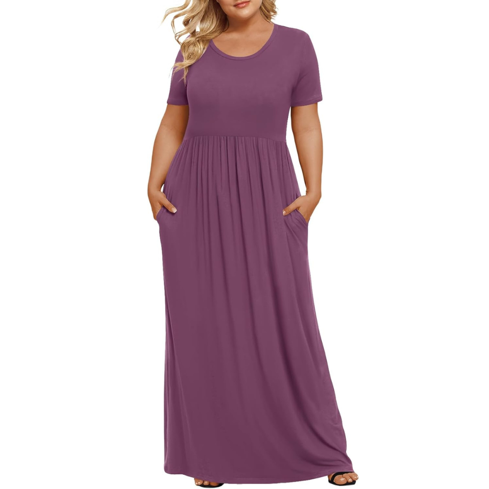 Summer And Short Sleeve Casual Maxi Dress Dresses For Women