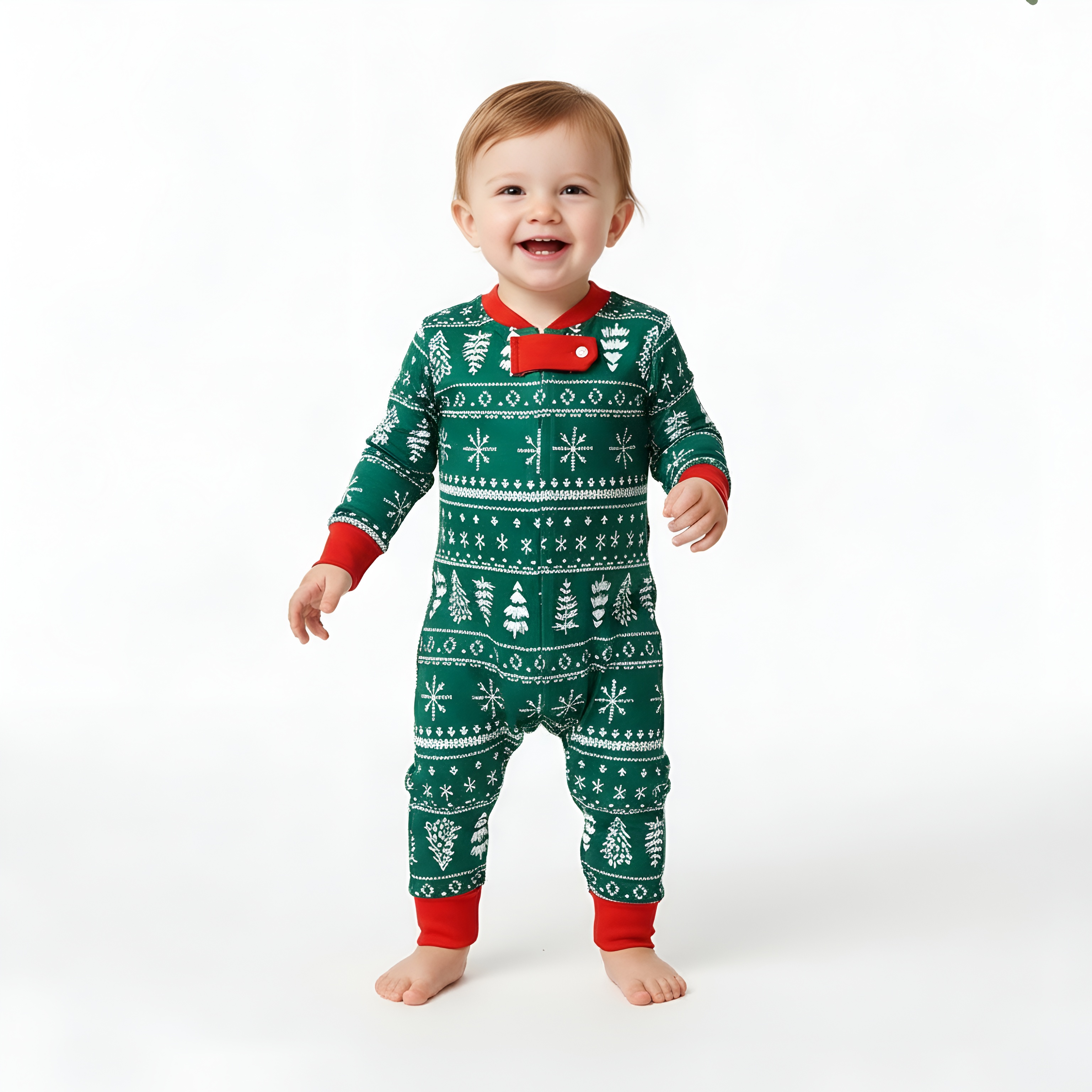 Evergreen Fair Design Matching Family Christmas Pajamas