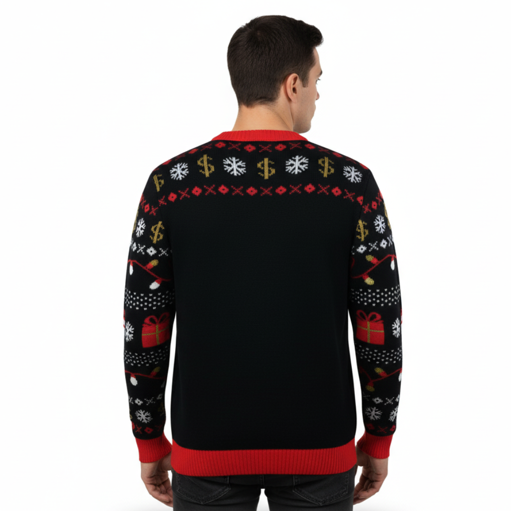 Funny Christmas Sweater Gangsta Wrapper Sweater