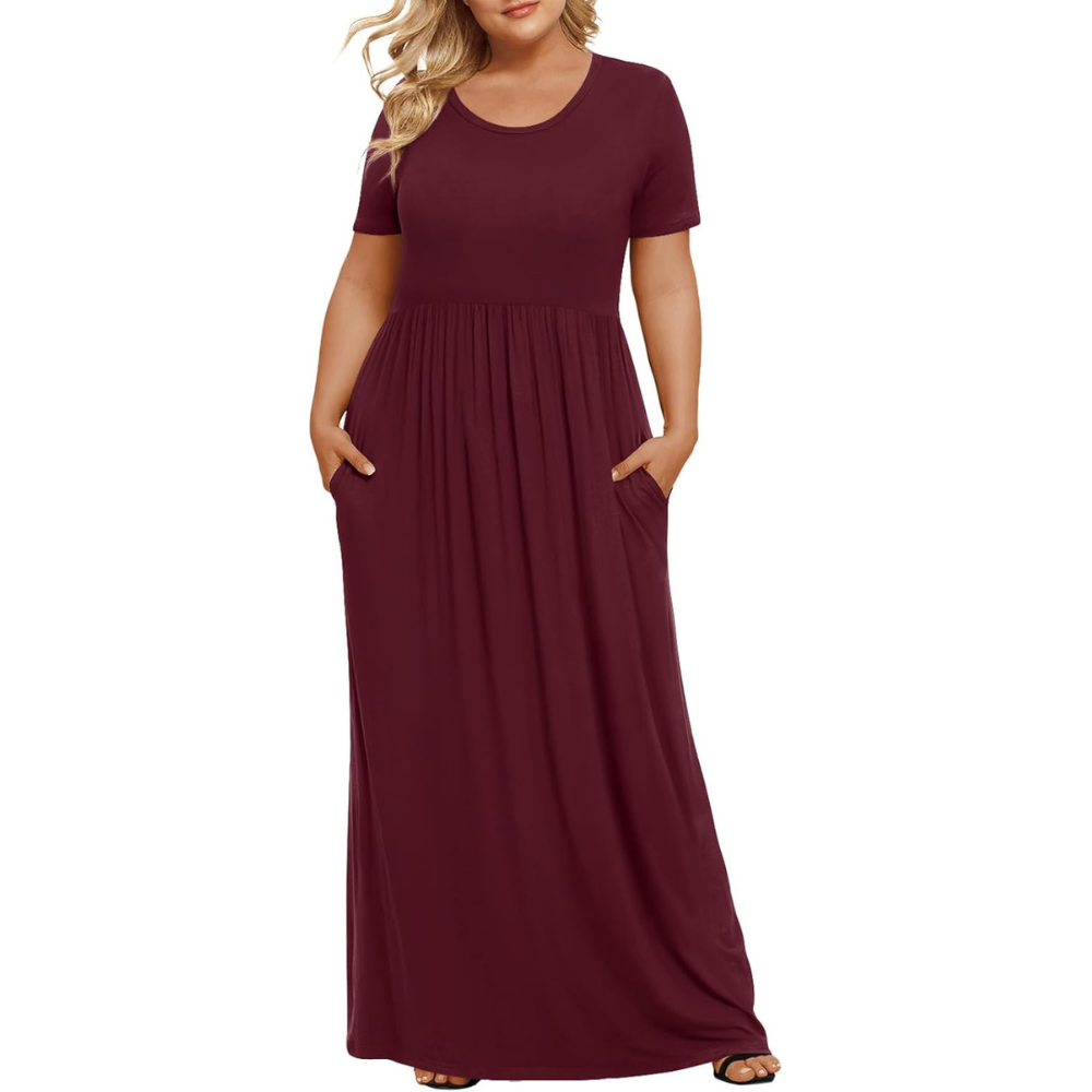 Summer And Short Sleeve Casual Maxi Dress Dresses For Women