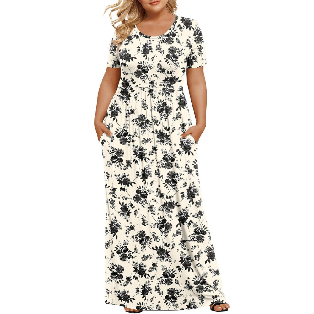 Summer And Short Sleeve Casual Maxi Dress Dresses For Women