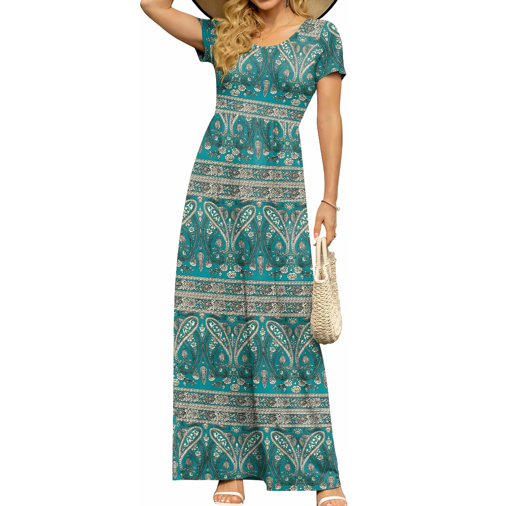 Casual Long Sleeve Maxi Pockets Dress For Women