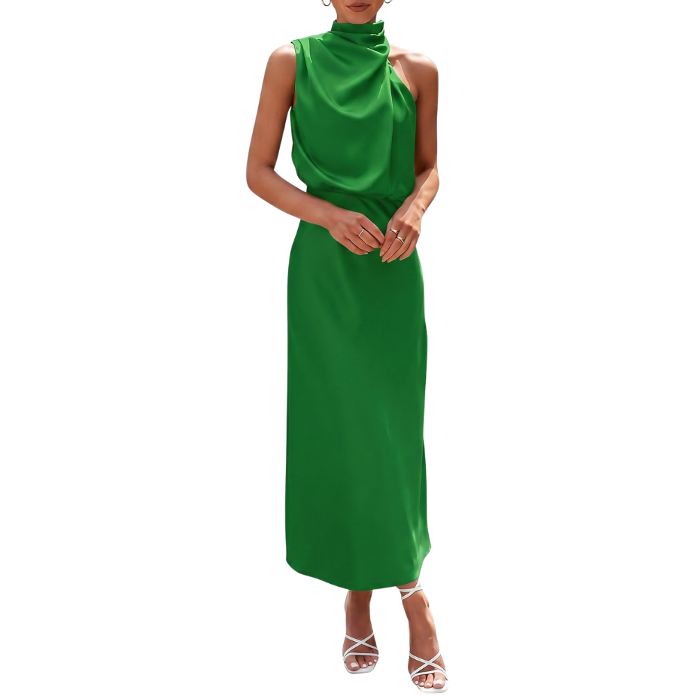 Summer Satin Sleeveless Maxi Dresses