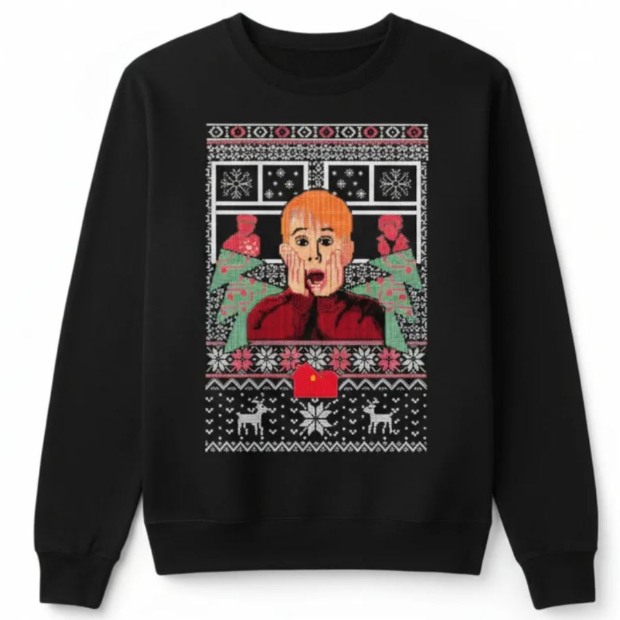 Merry Christmas Printed Ugly Christmas Sweater