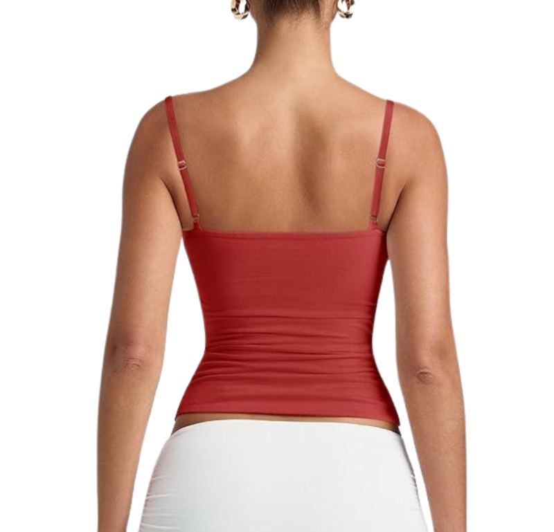 Women's Basic Double Lined Scoop Neck Tank Tops