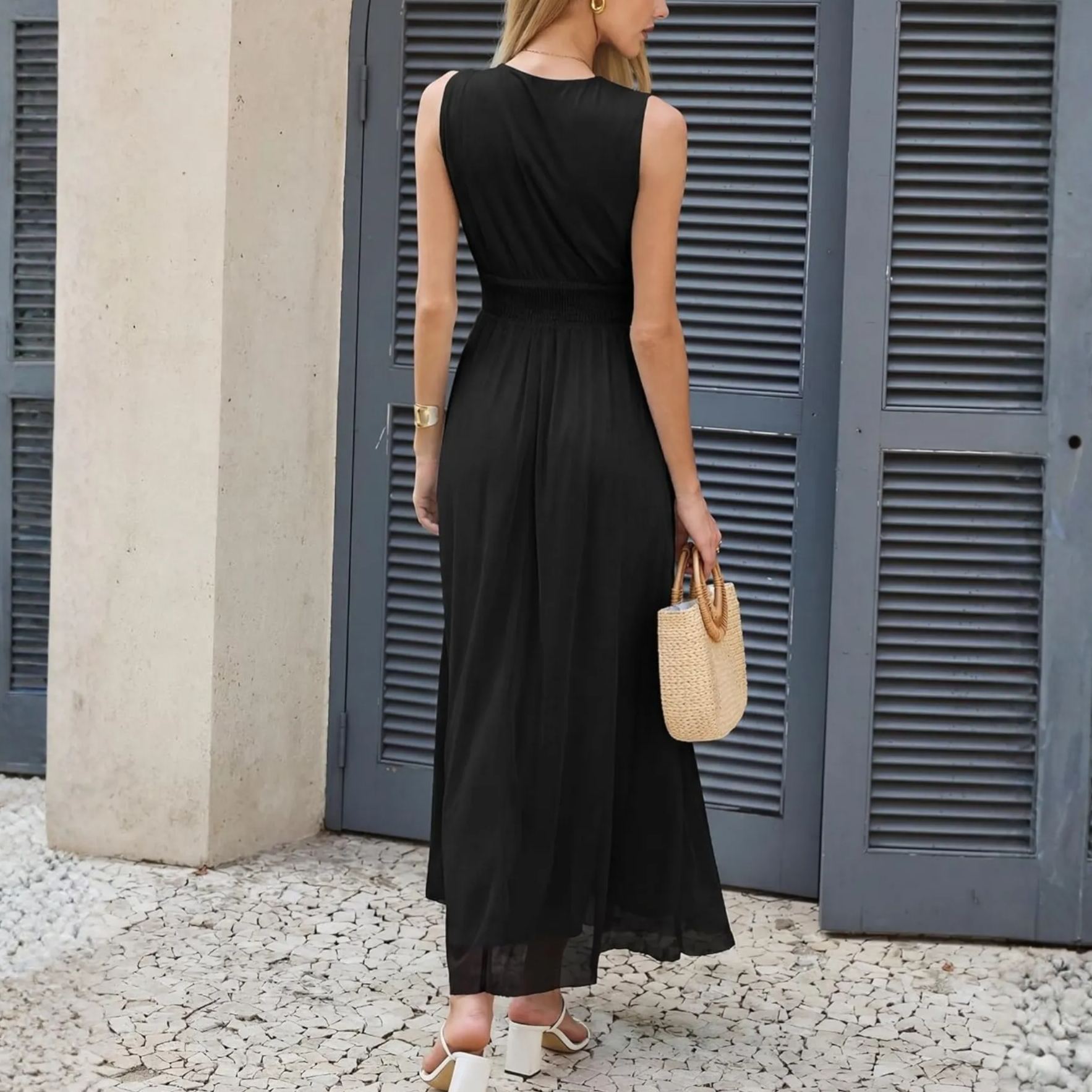 Elegant Women Floral Tulle Maxi Dress For Summer Wedding