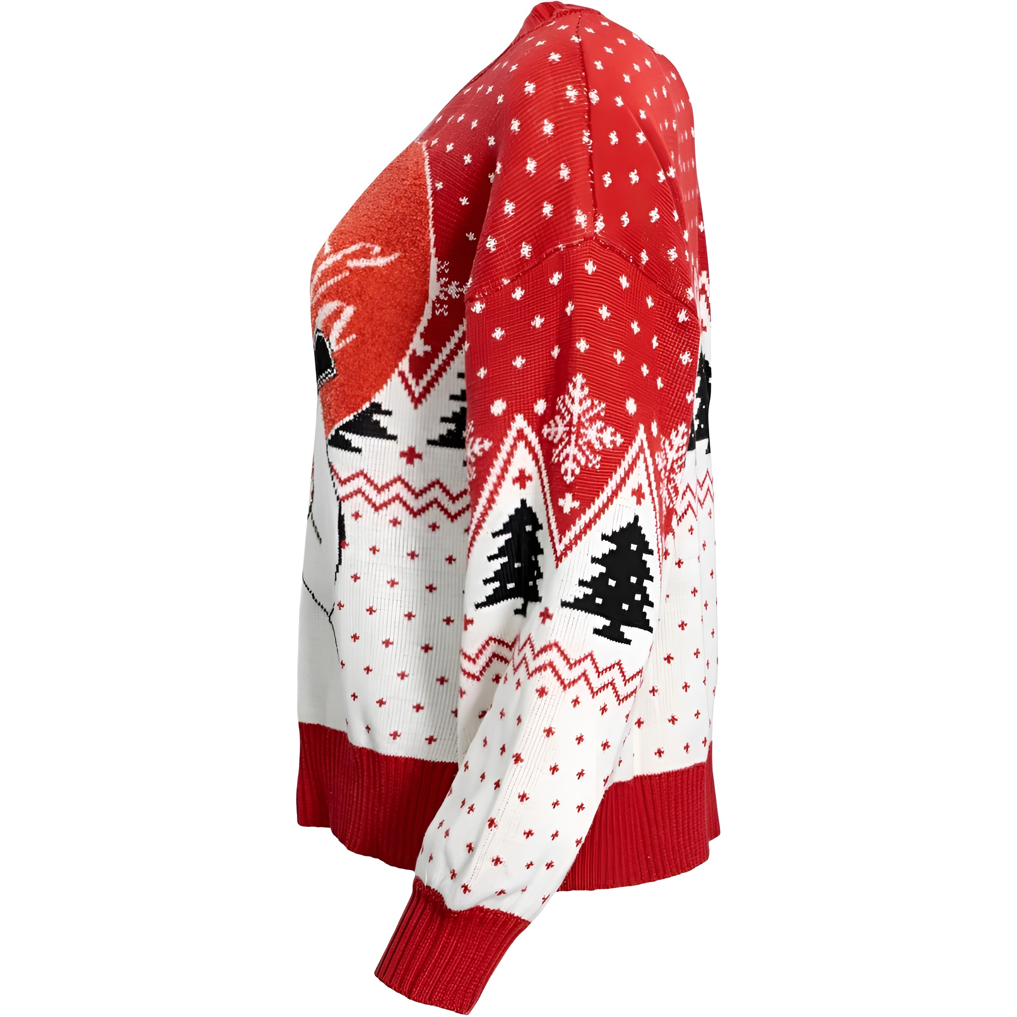 Polar Bear Drinking Ugly Christmas Sweater for Women