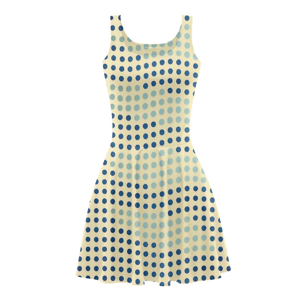 Micro Dot Interference trendy mini skater dresses