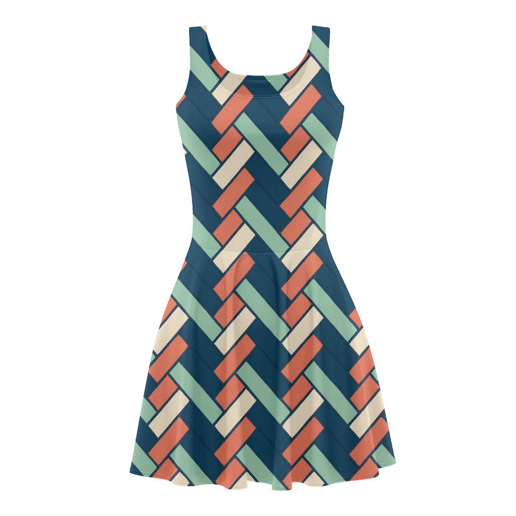 Braided Band Matrix stylish a-line skater dresses