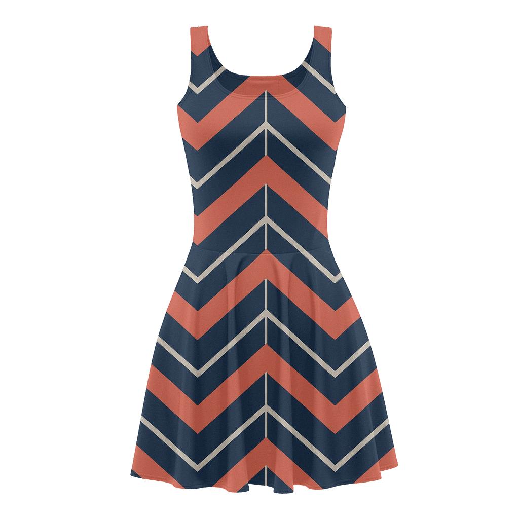 Chevron Phase Ladder trendy mini skater dresses