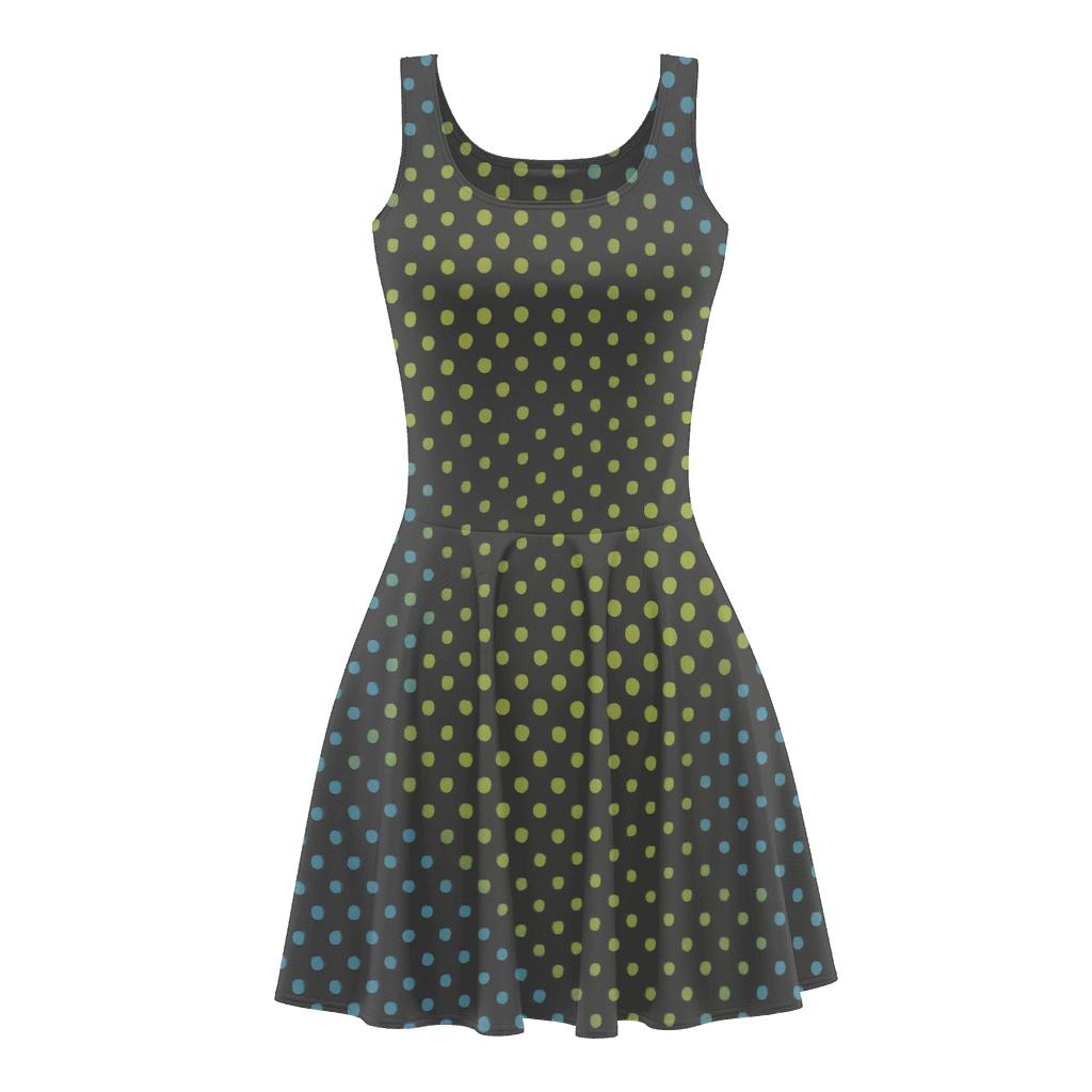 Dot Field Interference custom skater dresses