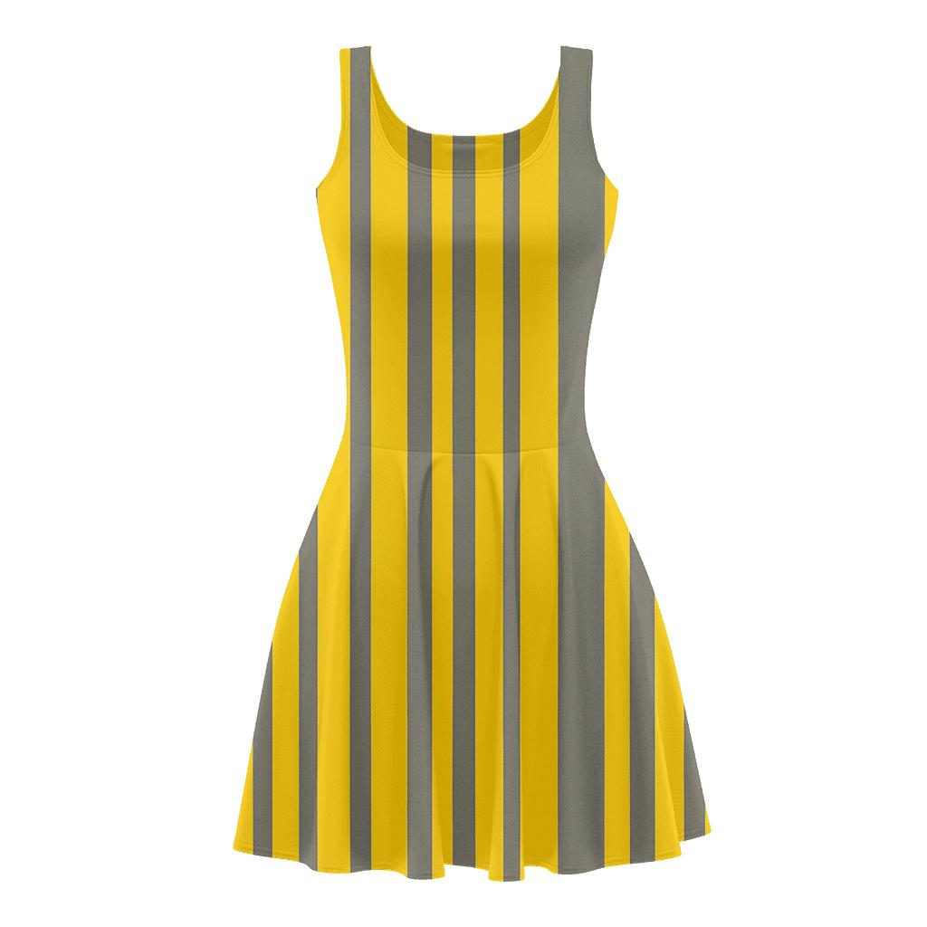 Vertical Striped Mosaic personalized fit skater dresses