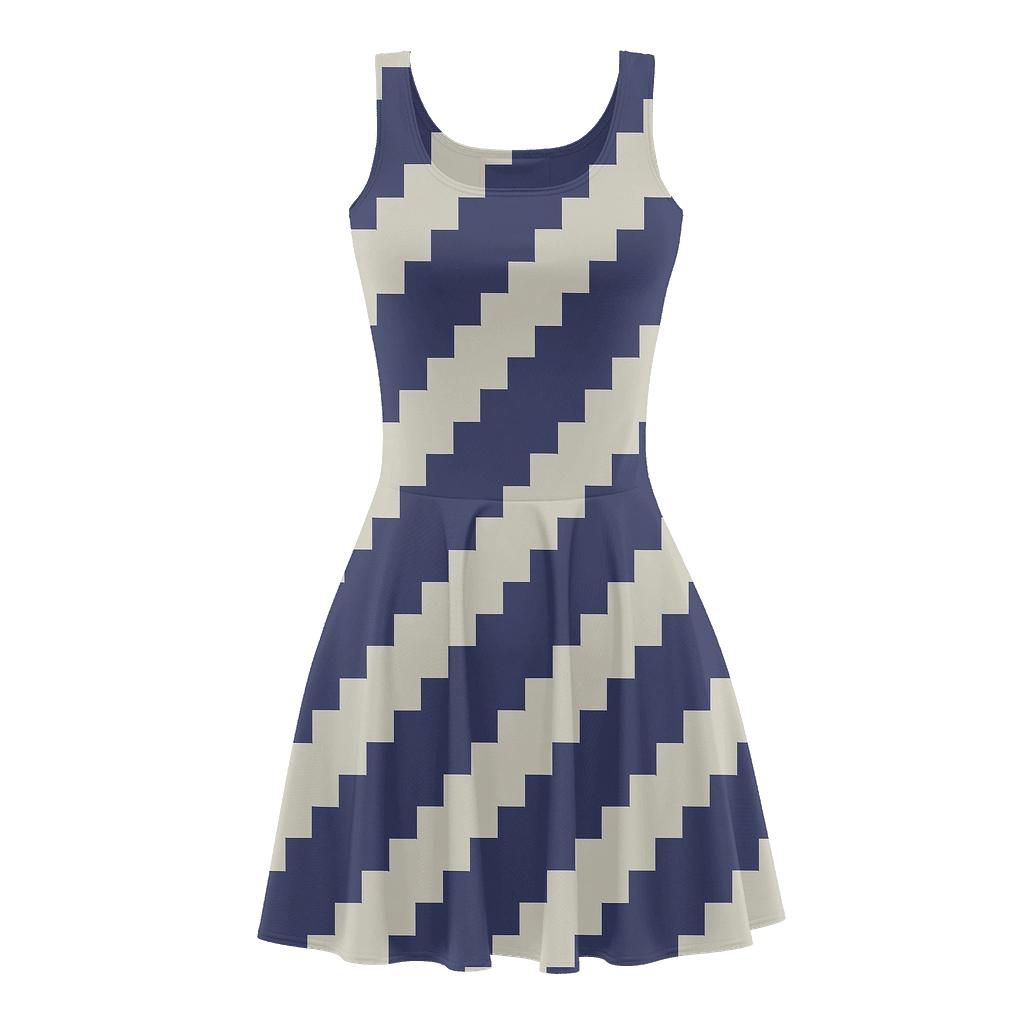 Stepped Diagonal Rhythm unique custom skater dresses