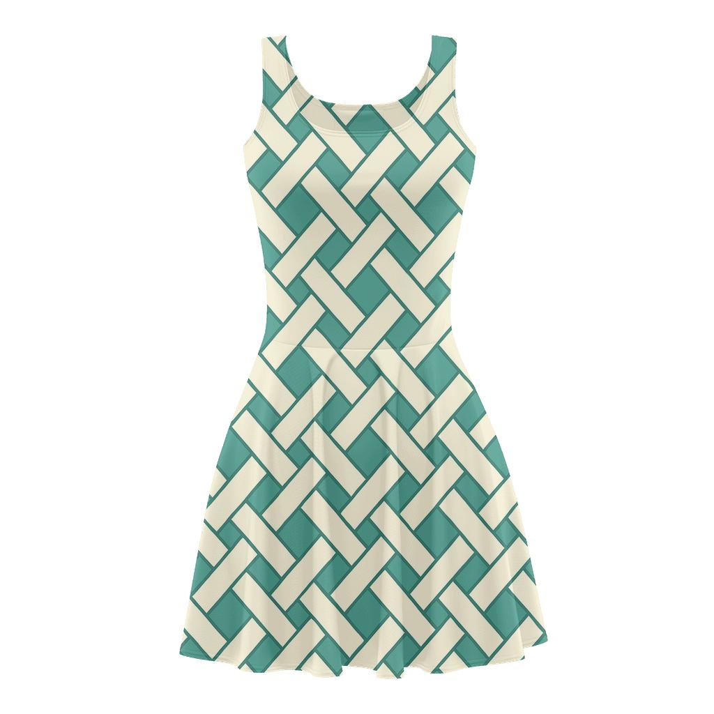 Interwoven Ribbon Plane custom skater dresses