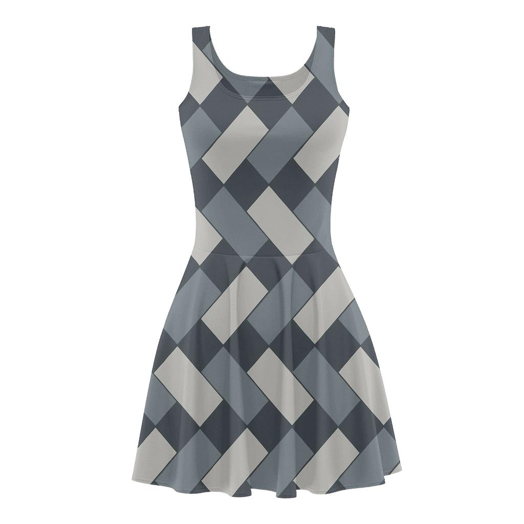 Iterative Edge Weave trendy mini skater dresses