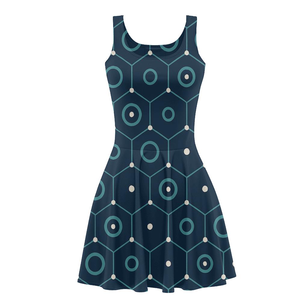 Orbit Lattice Repeat personalized fit skater dresses