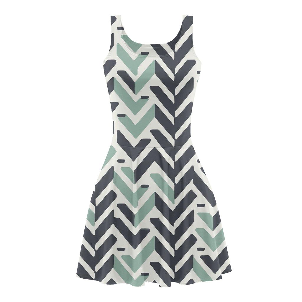 Comet Track Herringbone personalized fit skater dresses