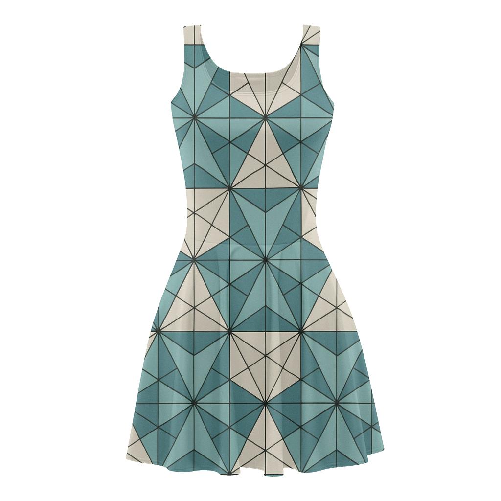 Stellar Cell Mosaic skater dresses for occasions