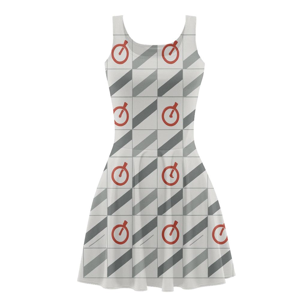 Pulsar Grid Shear trendy mini skater dresses