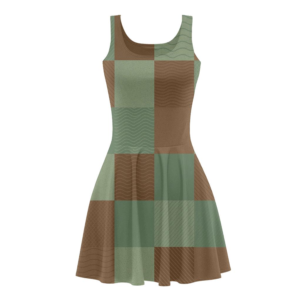 Microtexture Drift trendy mini skater dresses