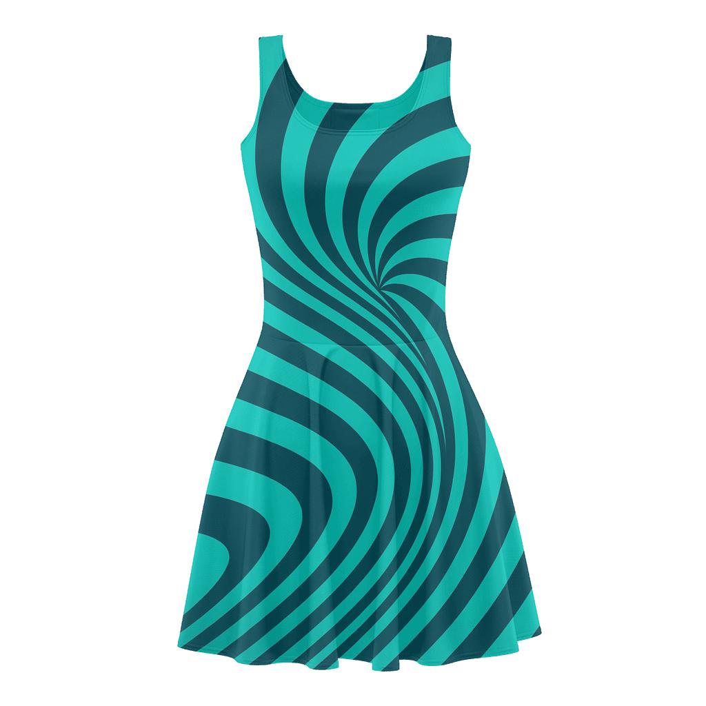 Vortex Stripe Echo unique custom skater dresses