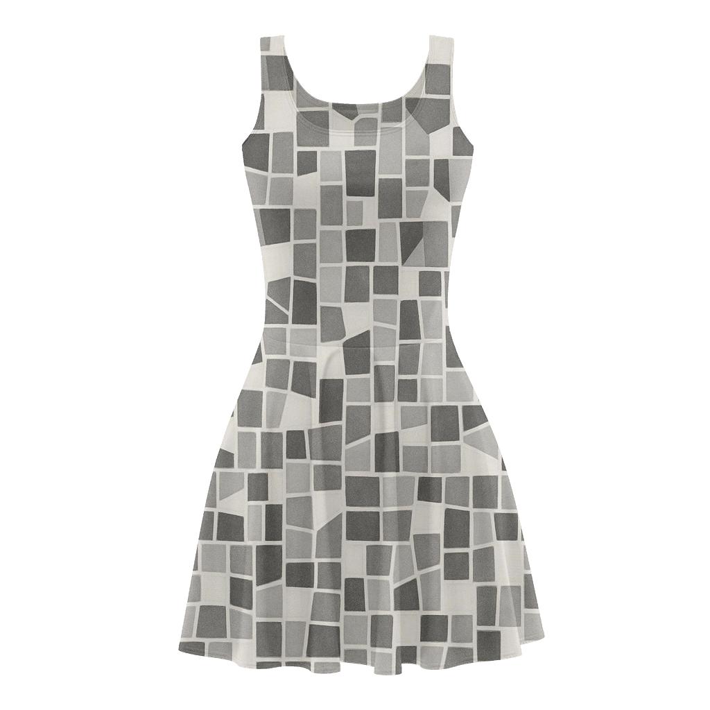 Cellular Fragment Arrangement trendy mini skater dresses