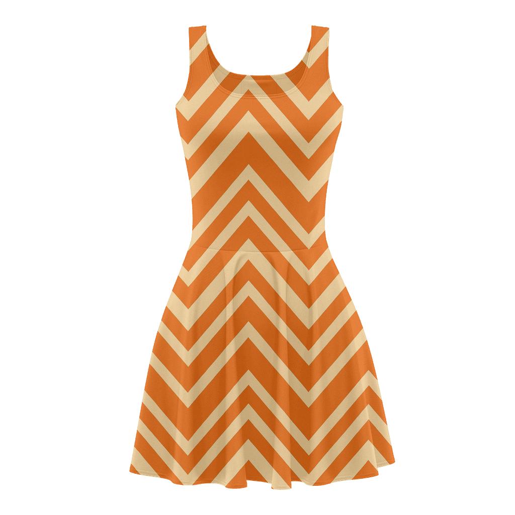 Banded Chevron Flow personalized fit skater dresses