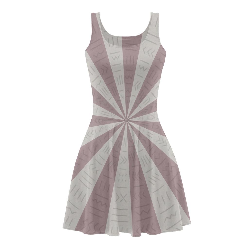 Radial Segment Geometry trendy mini skater dresses