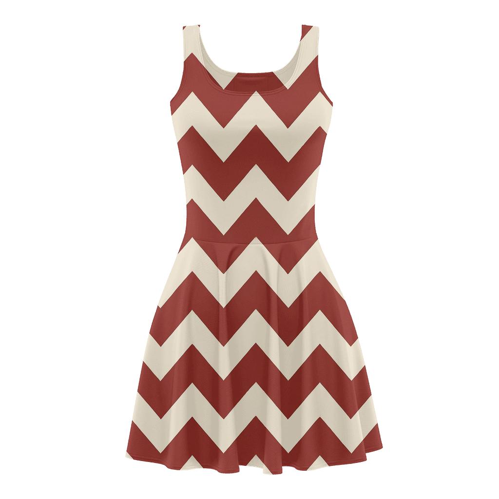 Chevron Step Cascade personalized fit skater dresses