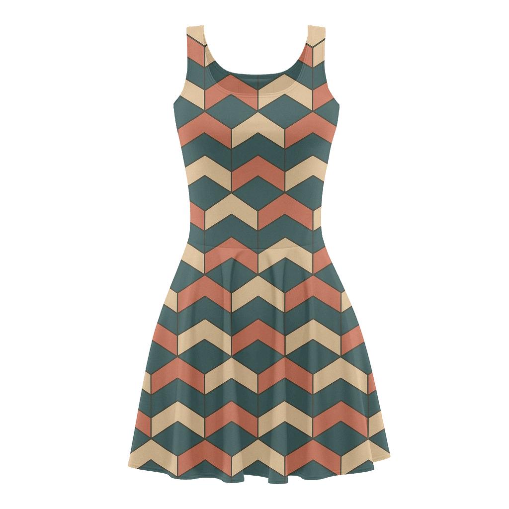 Modular Hex Band Tiling custom skater dresses