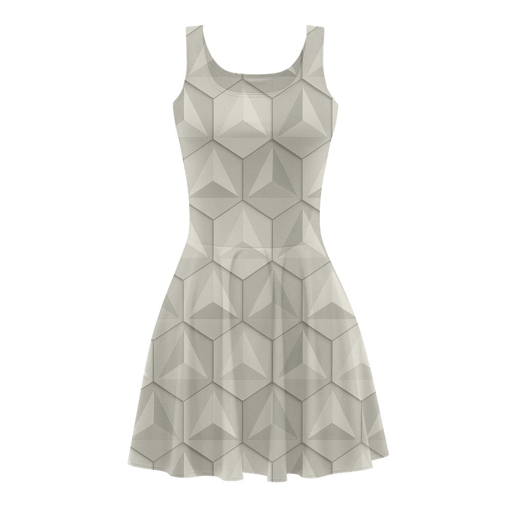 Modular Hex Grid Cascade personalized fit skater dresses