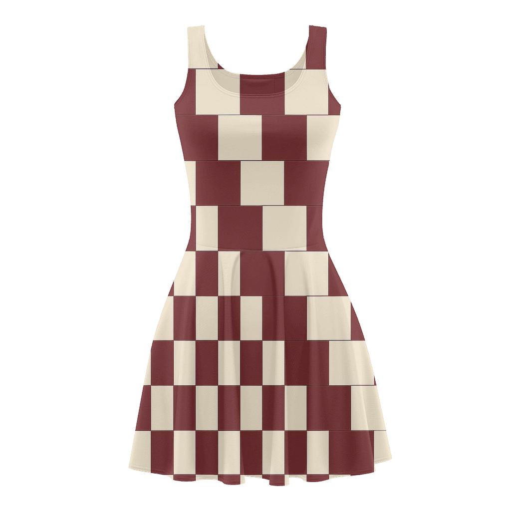 Shifted Block Mosaic personalized fit skater dresses
