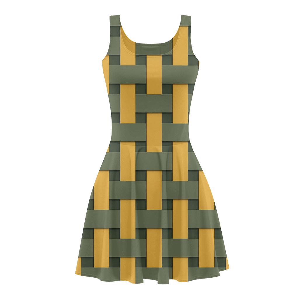 Parallel Ribbon Twist skater dresses for occasions