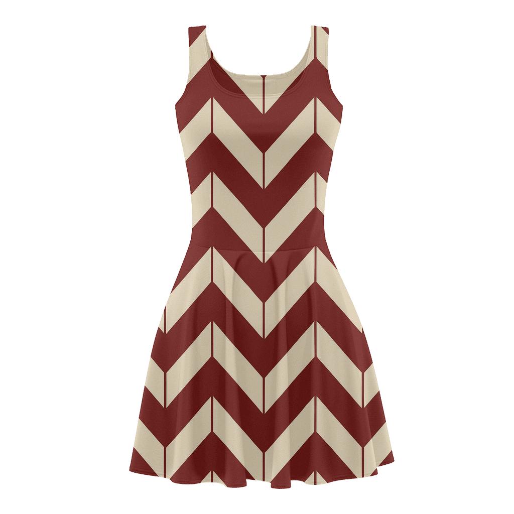 Herringbone Strip Pattern custom skater dresses
