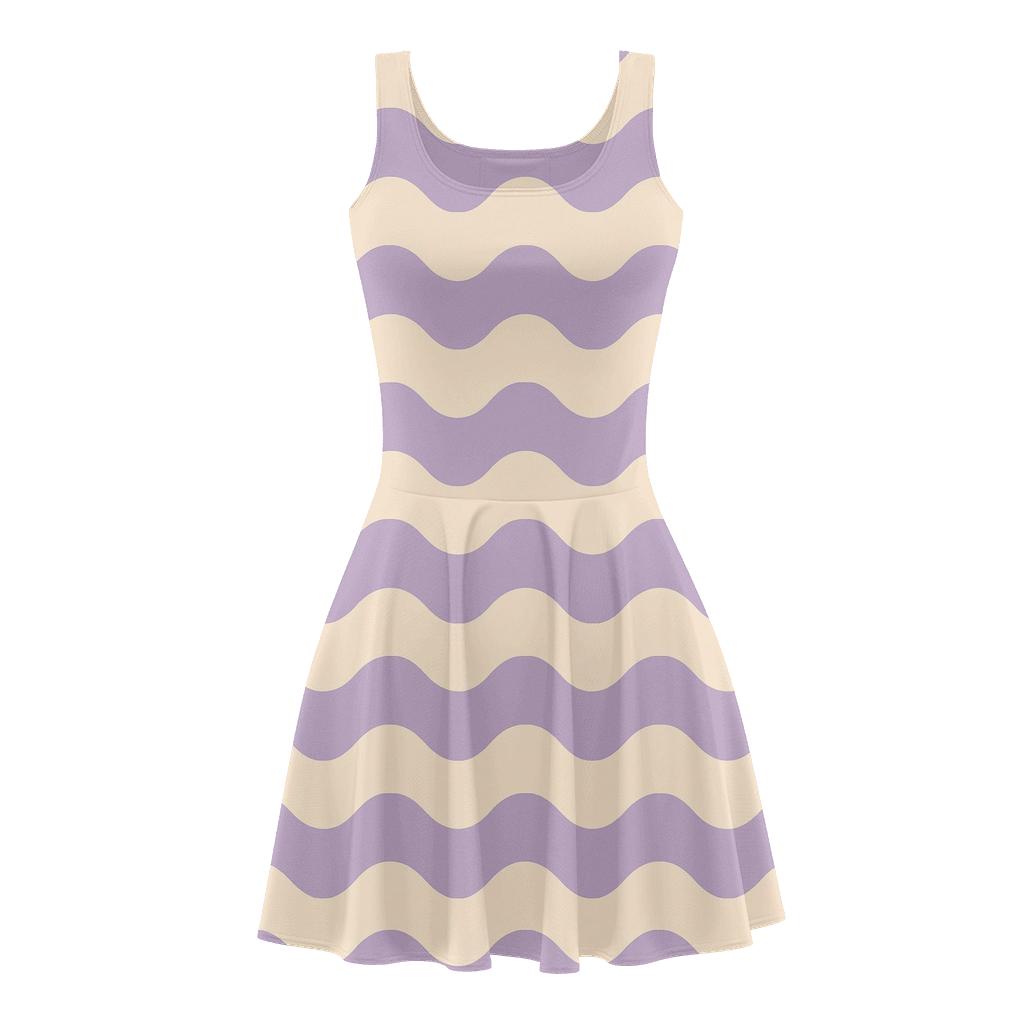Modulated Wave Stripes skater dresses for occasions