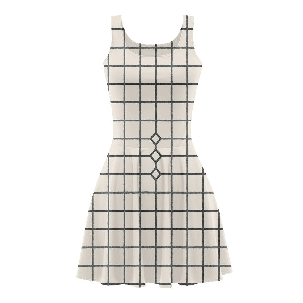 Parallel Crosshatch Matrix skater dresses for occasions