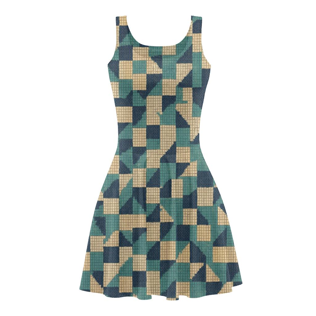 Pixel Mesh Fragment skater dresses for occasions