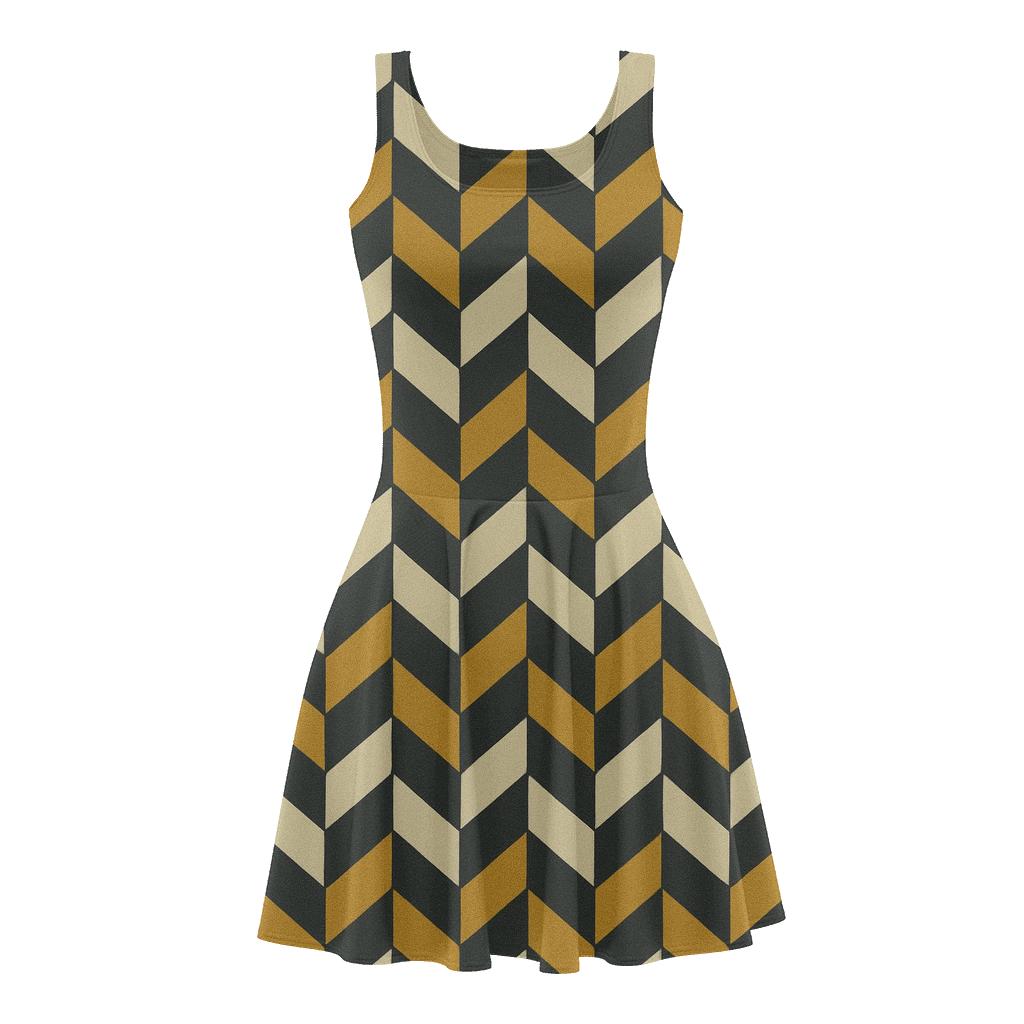 Herringbone Microfold personalized fit skater dresses