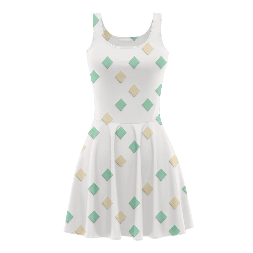 Diagonal Step Matrix skater dresses for occasions