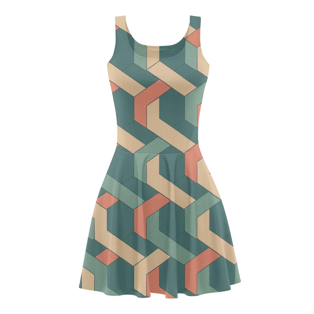 Modular Hexagon Weave personalized fit skater dresses