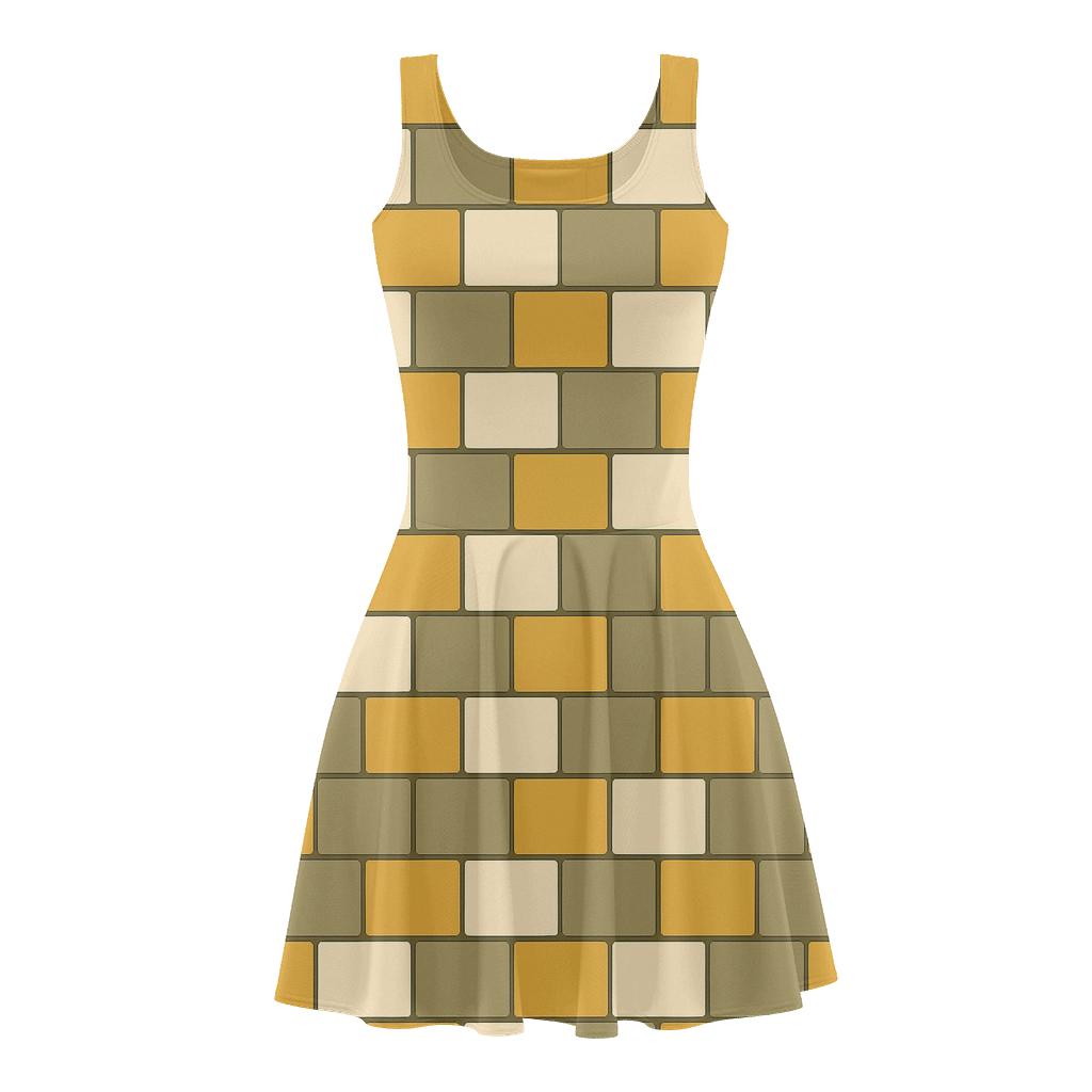Staggered Block Array personalized fit skater dresses