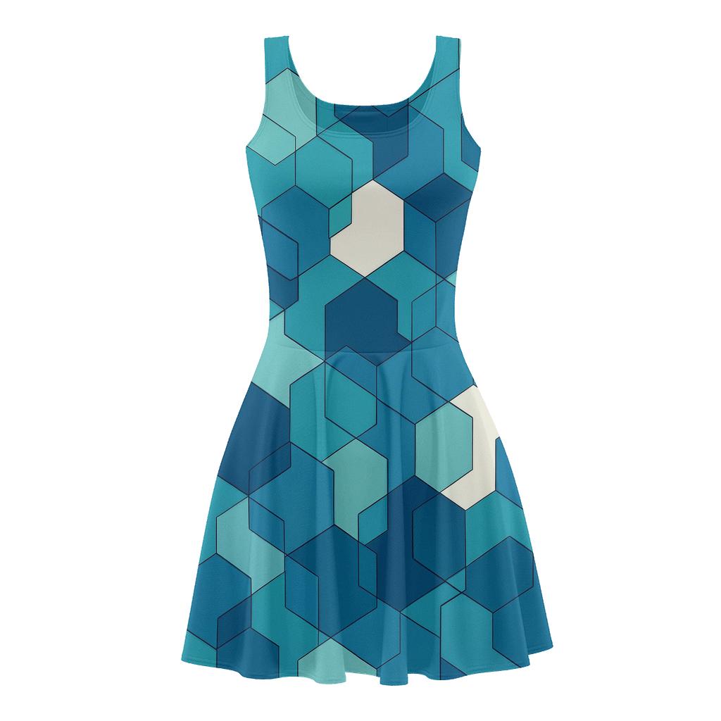 Hexagonal Fusion unique custom skater dresses