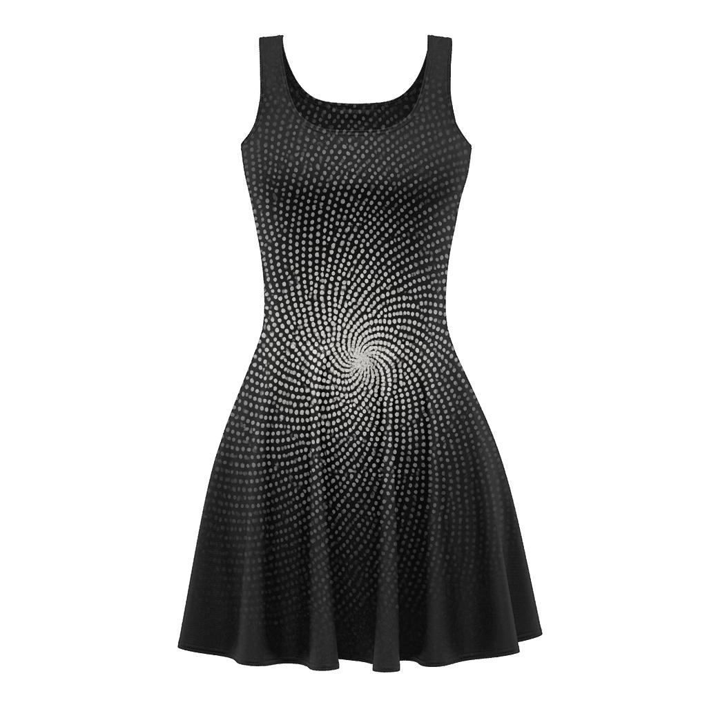 Radial Dot Spiral unique custom skater dresses