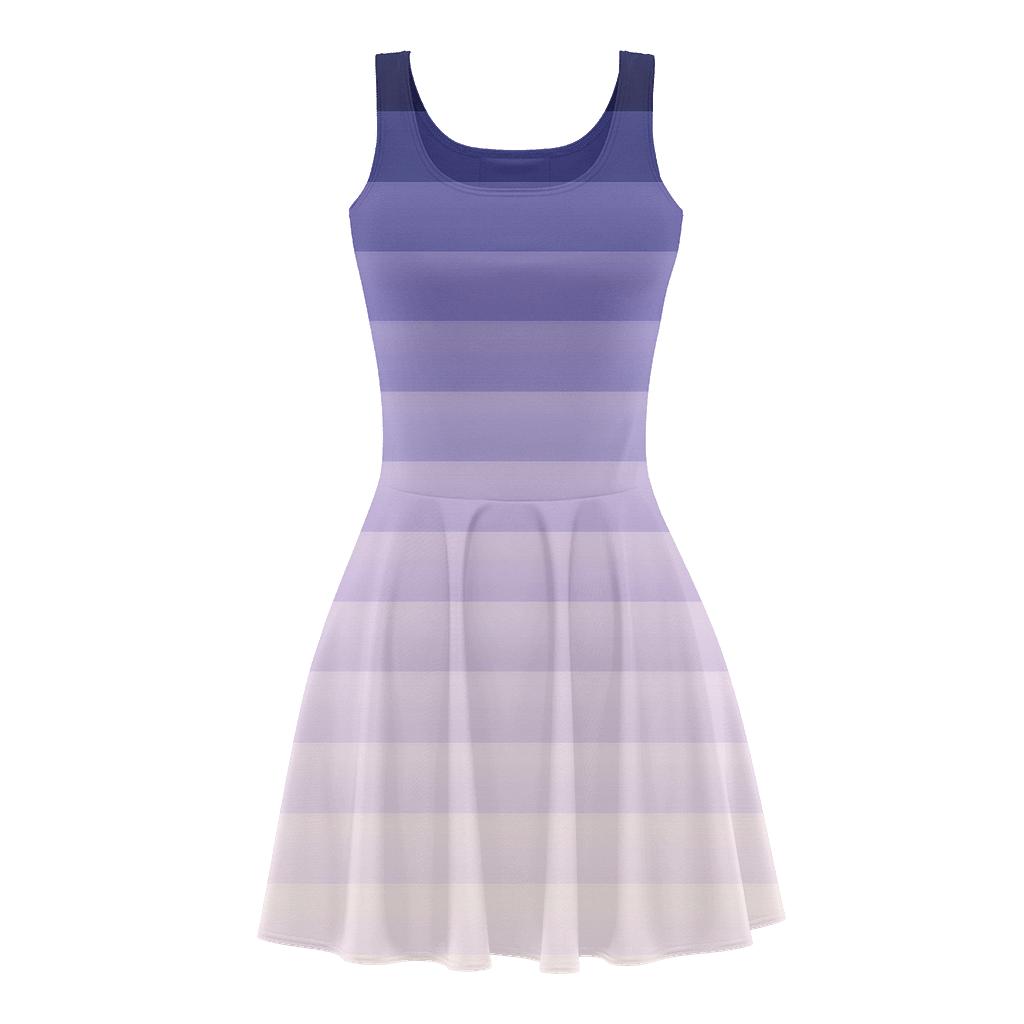 Banded Gradient Stripes personalized fit skater dresses