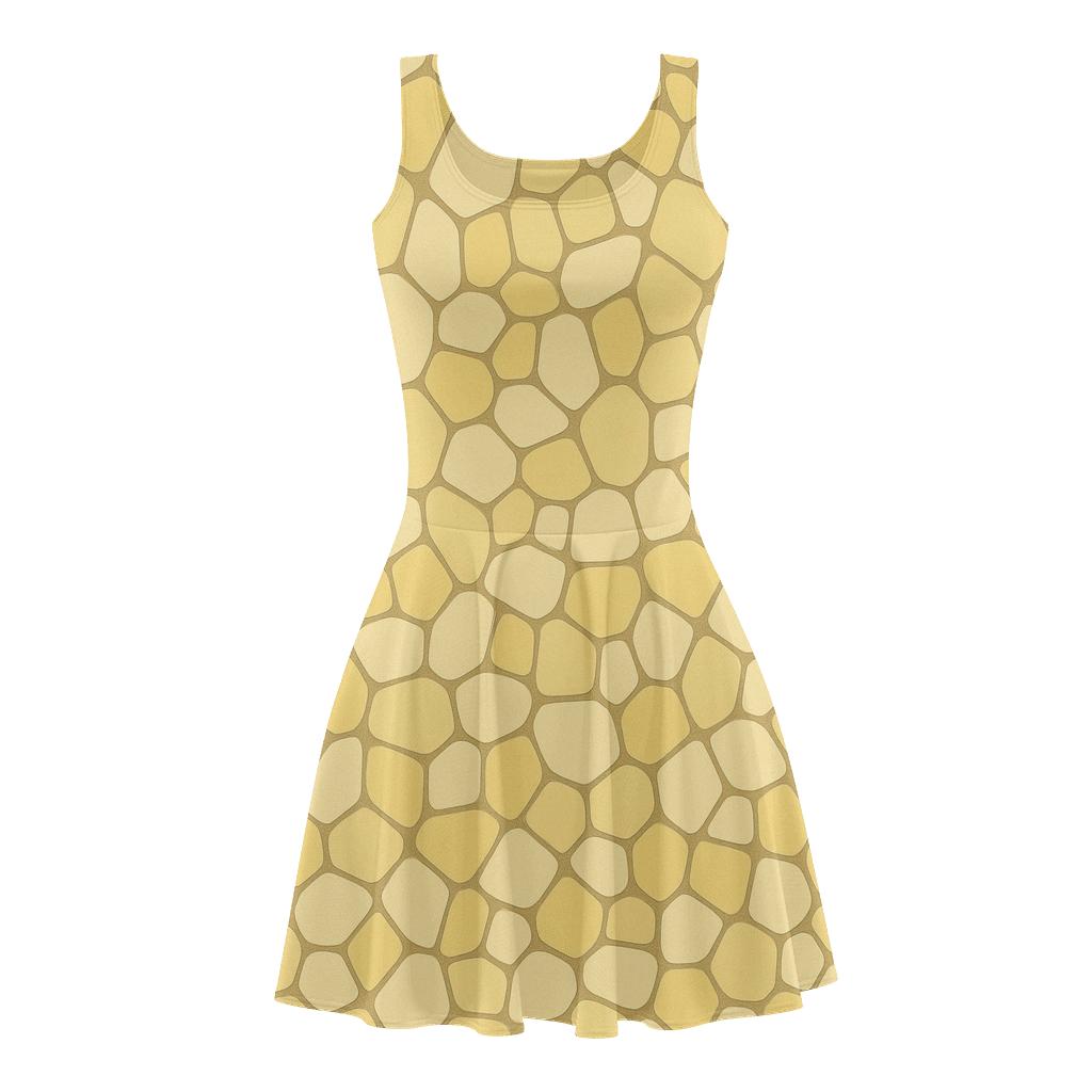 Cellular Network Pattern stylish a-line skater dresses