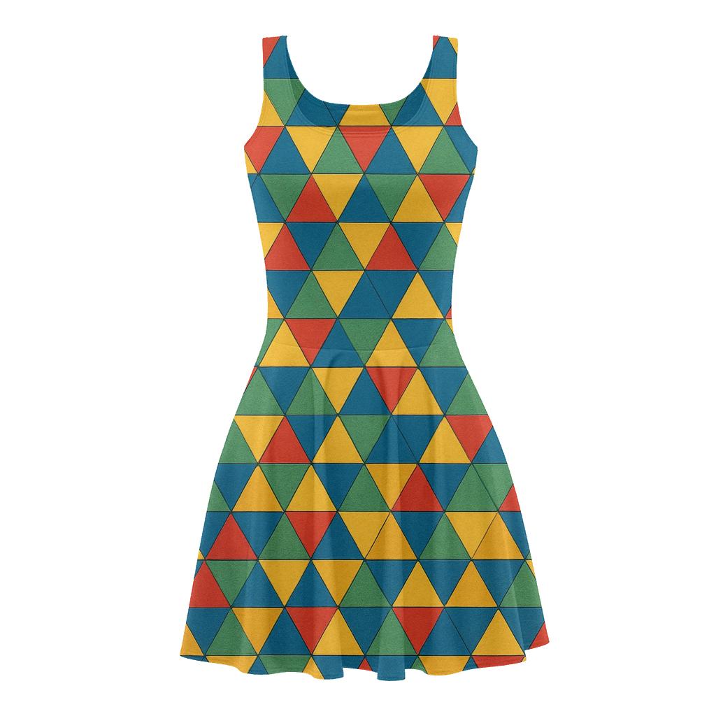 Tessellated Triangular Mosaic skater dresses for occasions