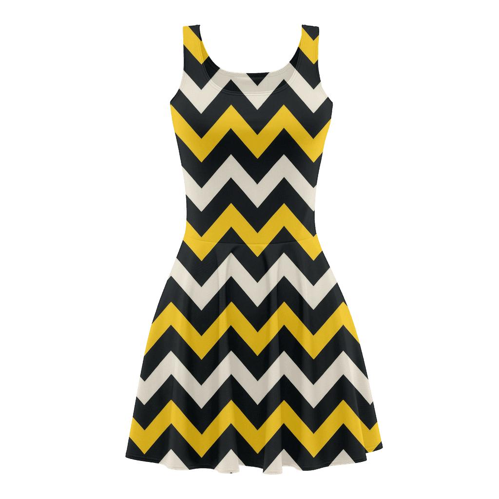 Geometric Chevron Array unique custom skater dresses