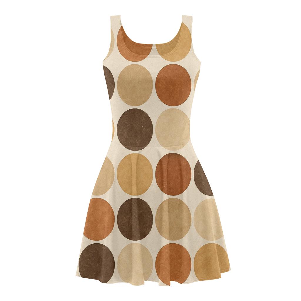 Textured Circle Grid unique custom skater dresses